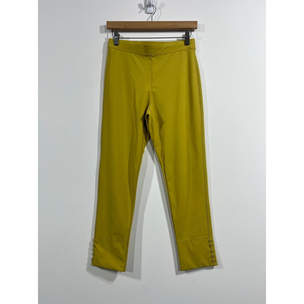 IC by Connie K‎ Womens Button Cuff Slim Leg Pull On Pants Small Lagenlook Artsy